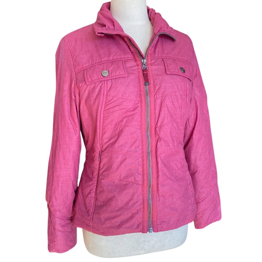 Prana Chantal Nylon Jacket Plum Pink Lined Water Resistant-M - Picture 1 of 15